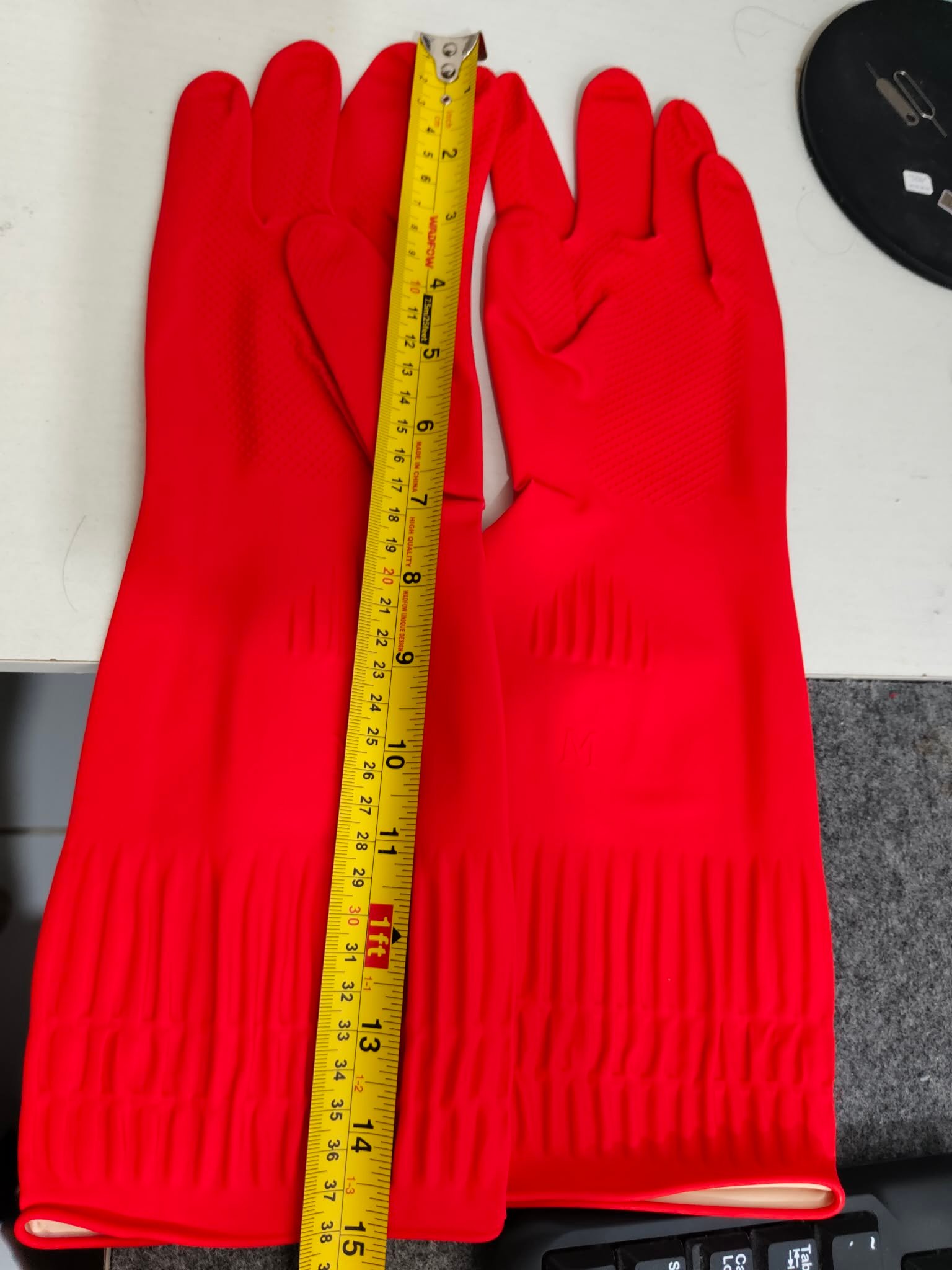 Rubber Gloves Arm Length for cleaning 15"