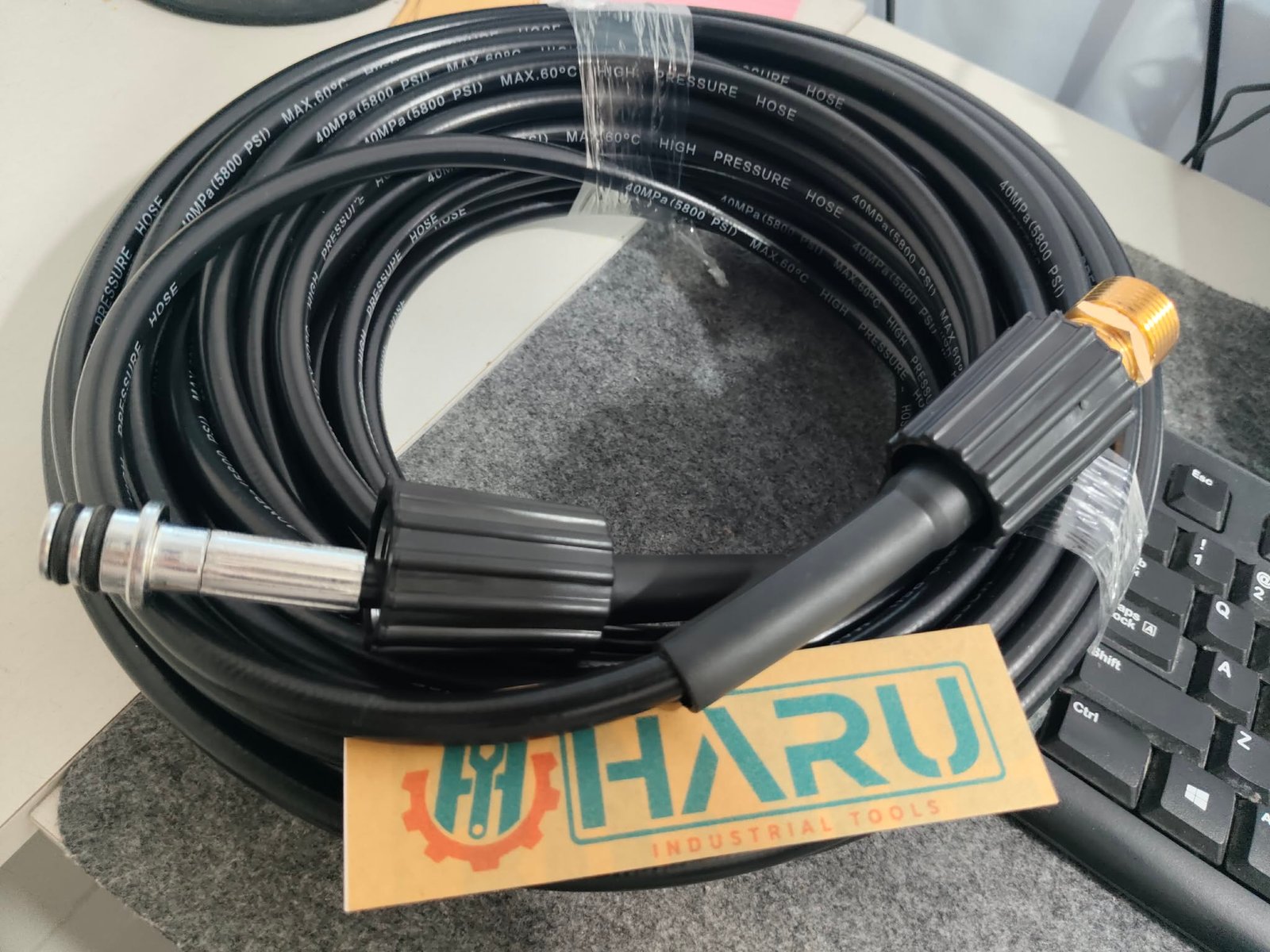 Pressure Washer Hose Black 20m