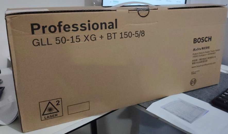 BOSCH Cross line laser 5 level PN: GLL-50-15 XG; with tripod, carrying bag and battery